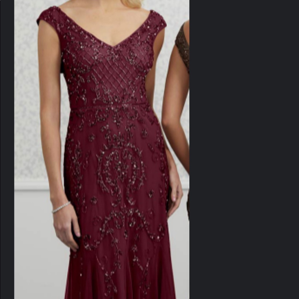 Adrianna Papell Platinum Mahogany Color Dress